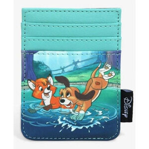 Loungefly Disney The Fox and the Hound Splash Card & ID holder NEW Wallet Copper